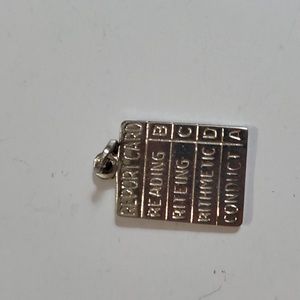 1960s sterling silver report card charm